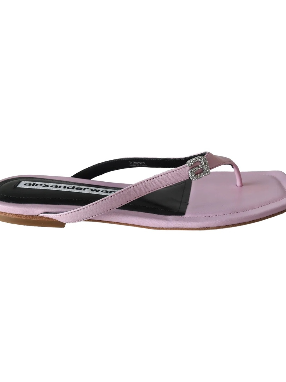 Alexander Wang Light Pink Crystal-Embellished Thong Sandal